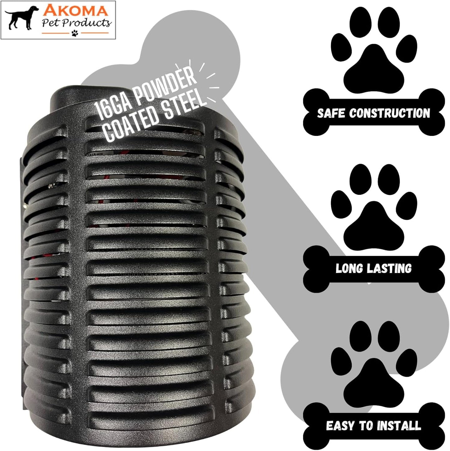 By Akoma Pet Products | 400W Dog House Furnace with 10-Foot Cord | Installs in Minutes | Safe - Dry Heat | Won'T Burn Pets