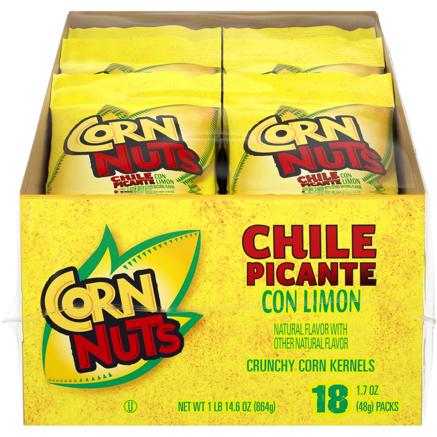 Chile Picante Con Limon Crunchy Corn Kernels Snack, 1.7 Oz Plastic Pouch (Pack of 18)