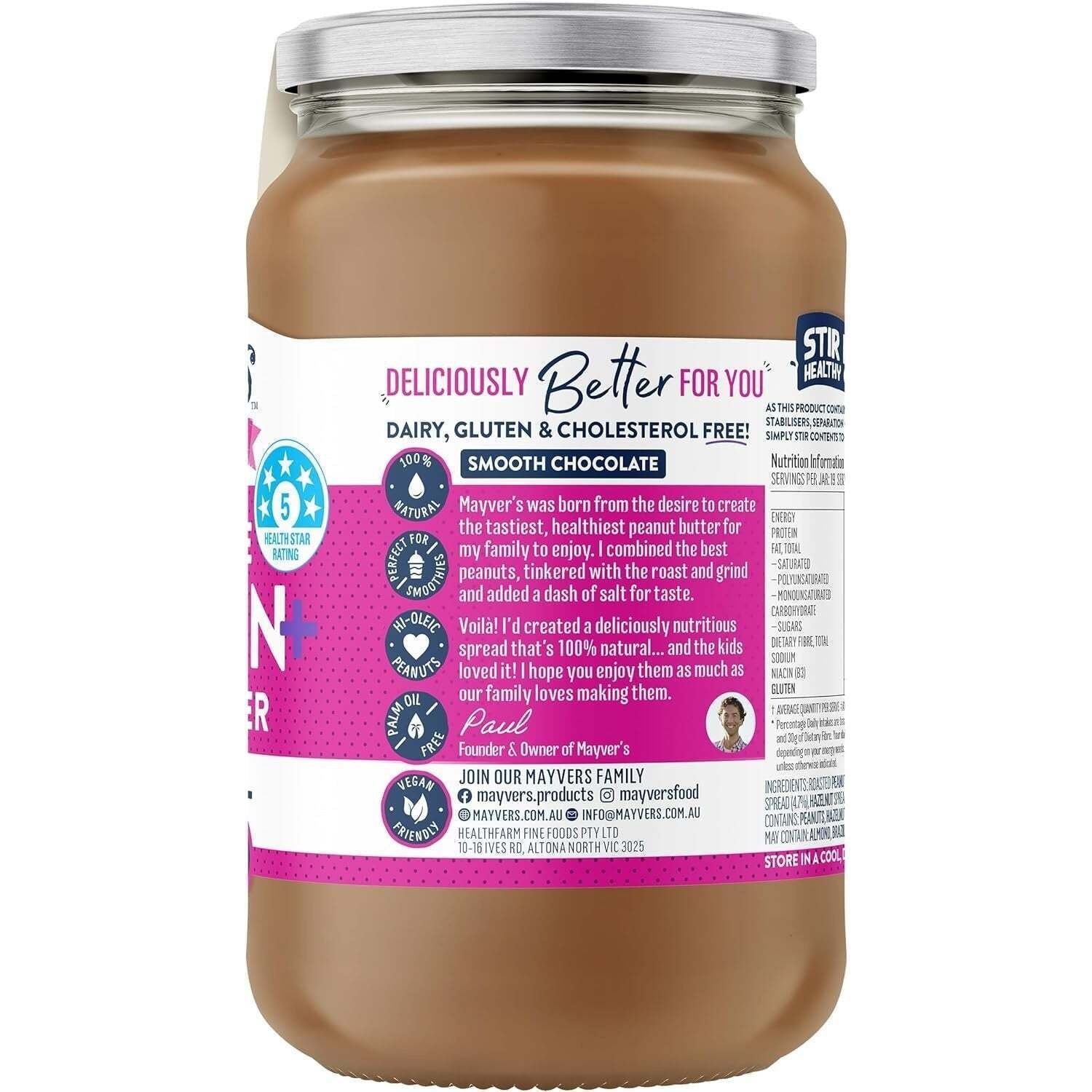 Mayver'S Peanut Butter Protein Pluschoc 375G(Pack of 6)