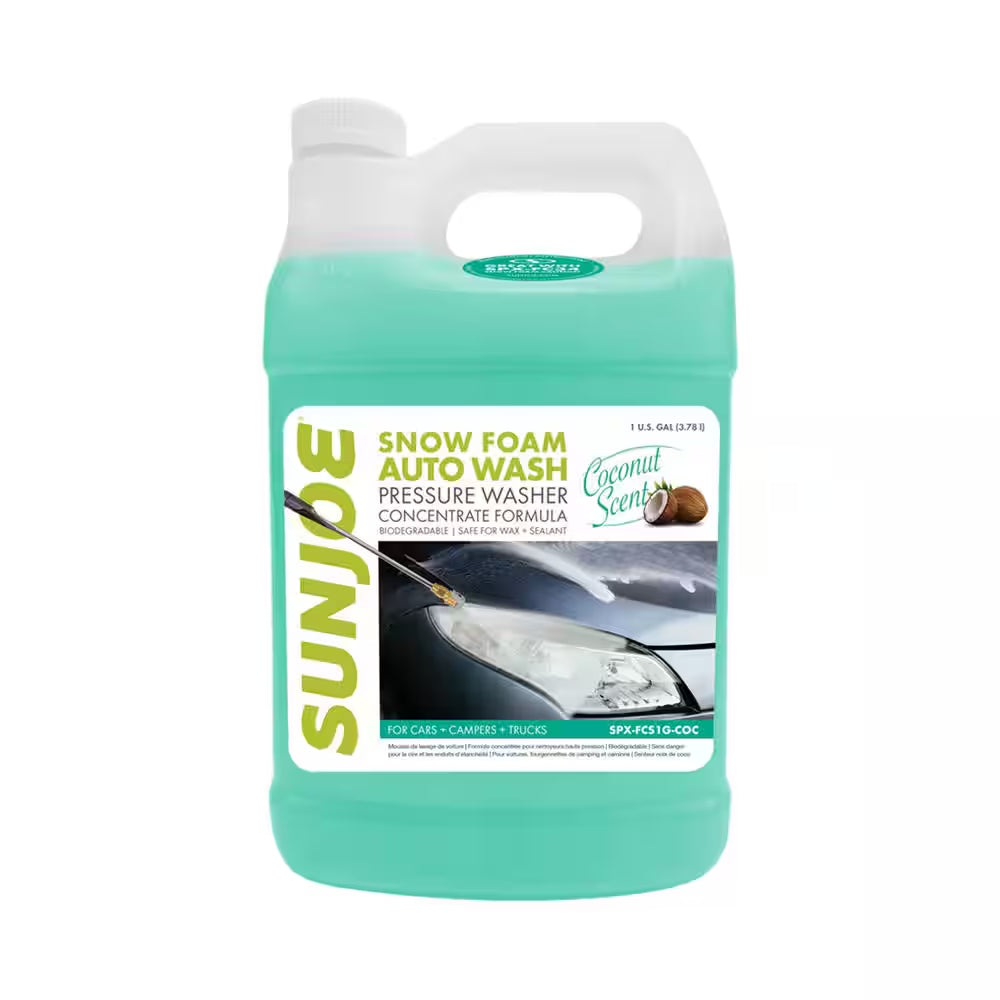 1 Gal. Premium Snow Foam Pressure Washer Rated Car Wash Soap and Cleaner, Coconut