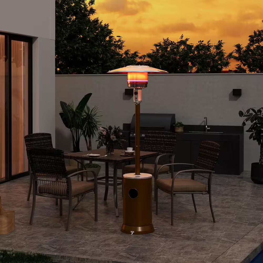 48000 BTU Bronze Propane Patio Heater with Cover