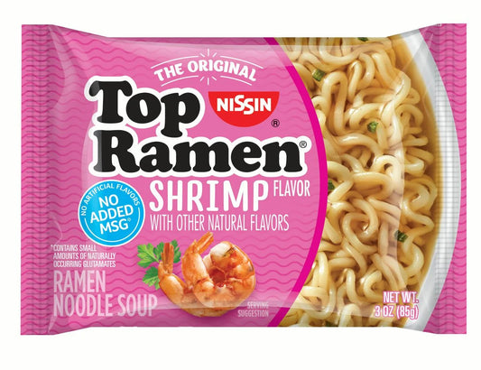 (24 Pack)  Shrimp Flavor Top Ramen Noodles, 3 Oz