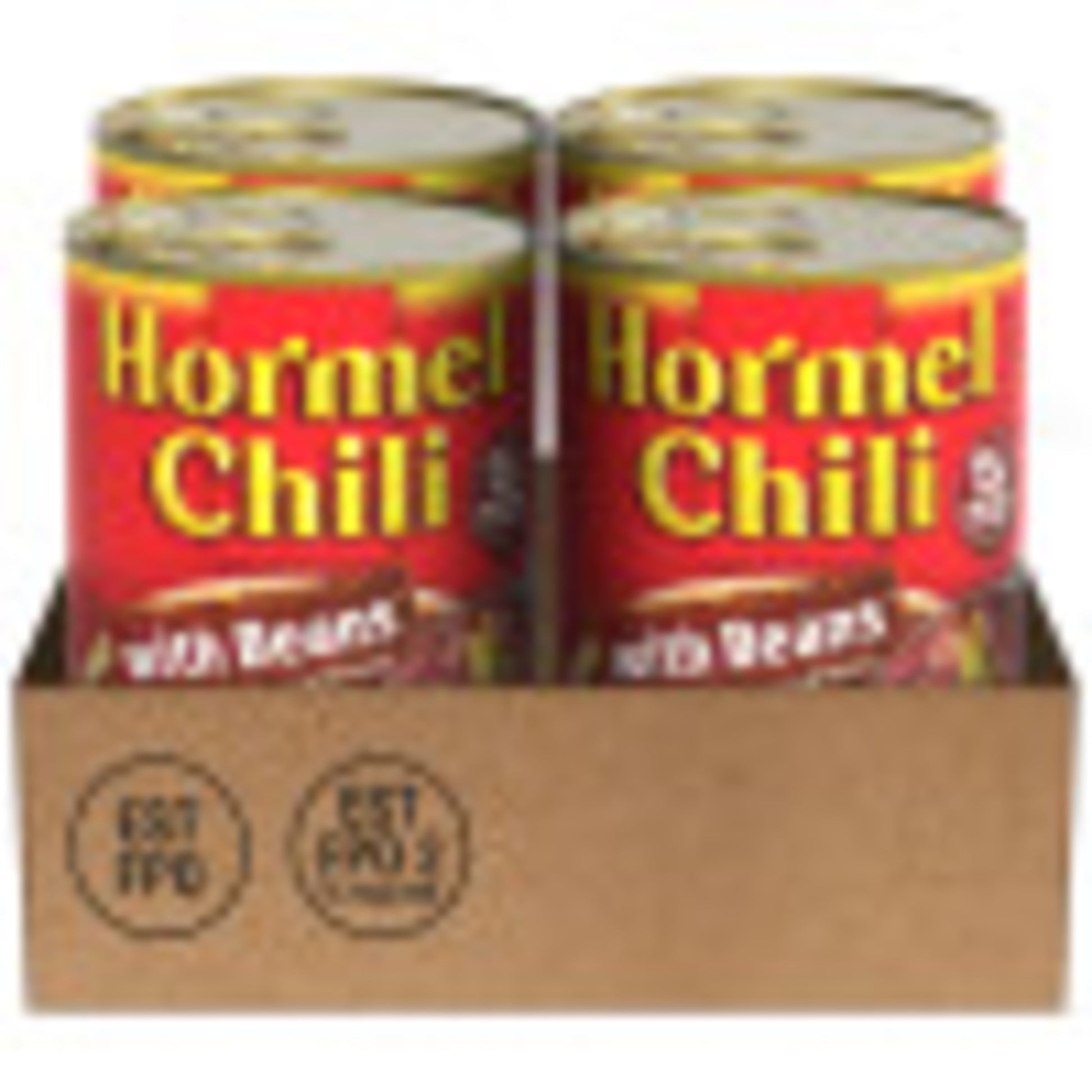 Chili with Beans, Beef, No Artificial Ingredients, 15 Oz Steel Can (4 Pack)