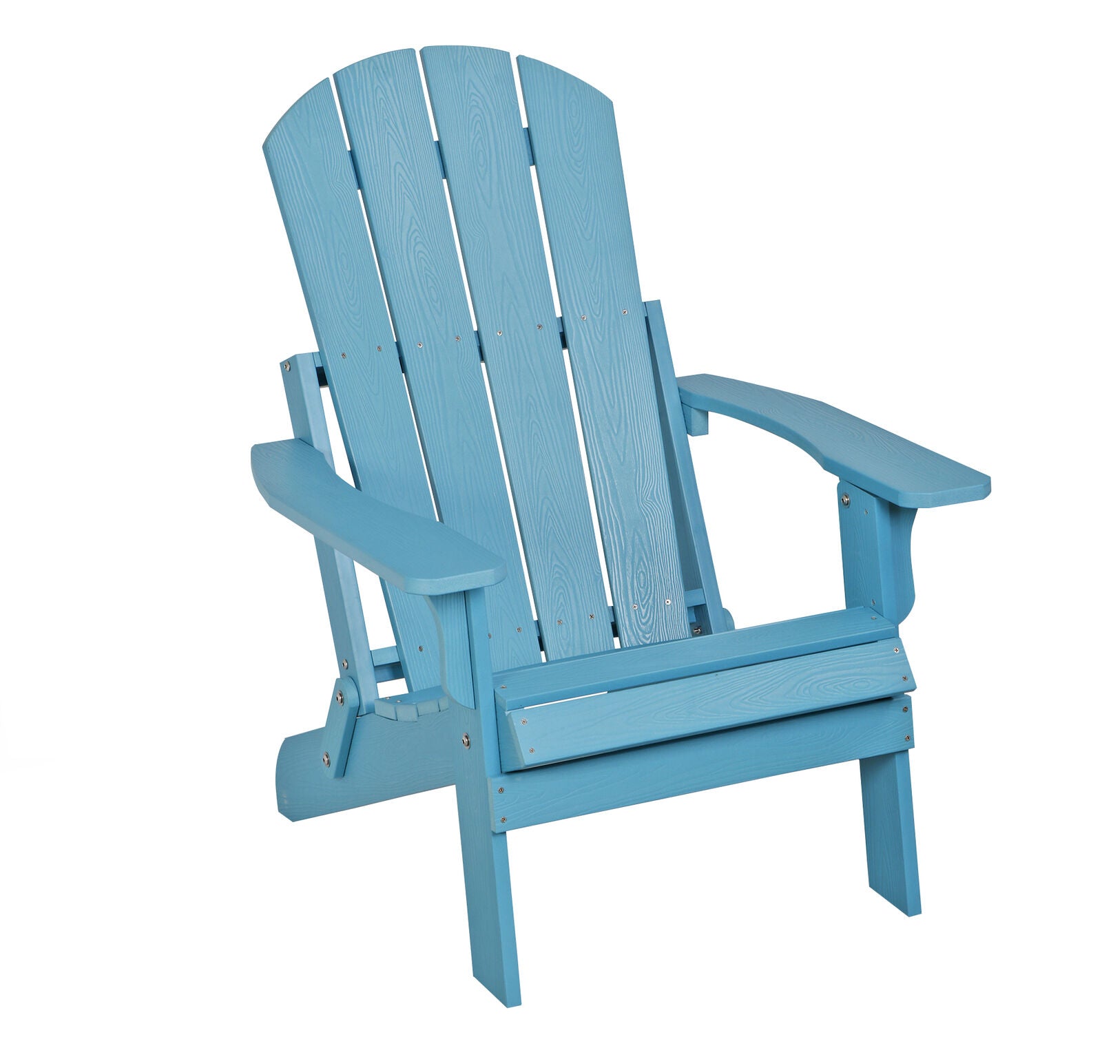 HDPS Folding Poly Lumber Adirondack Chair Patio Outdoor All Weather Resistant