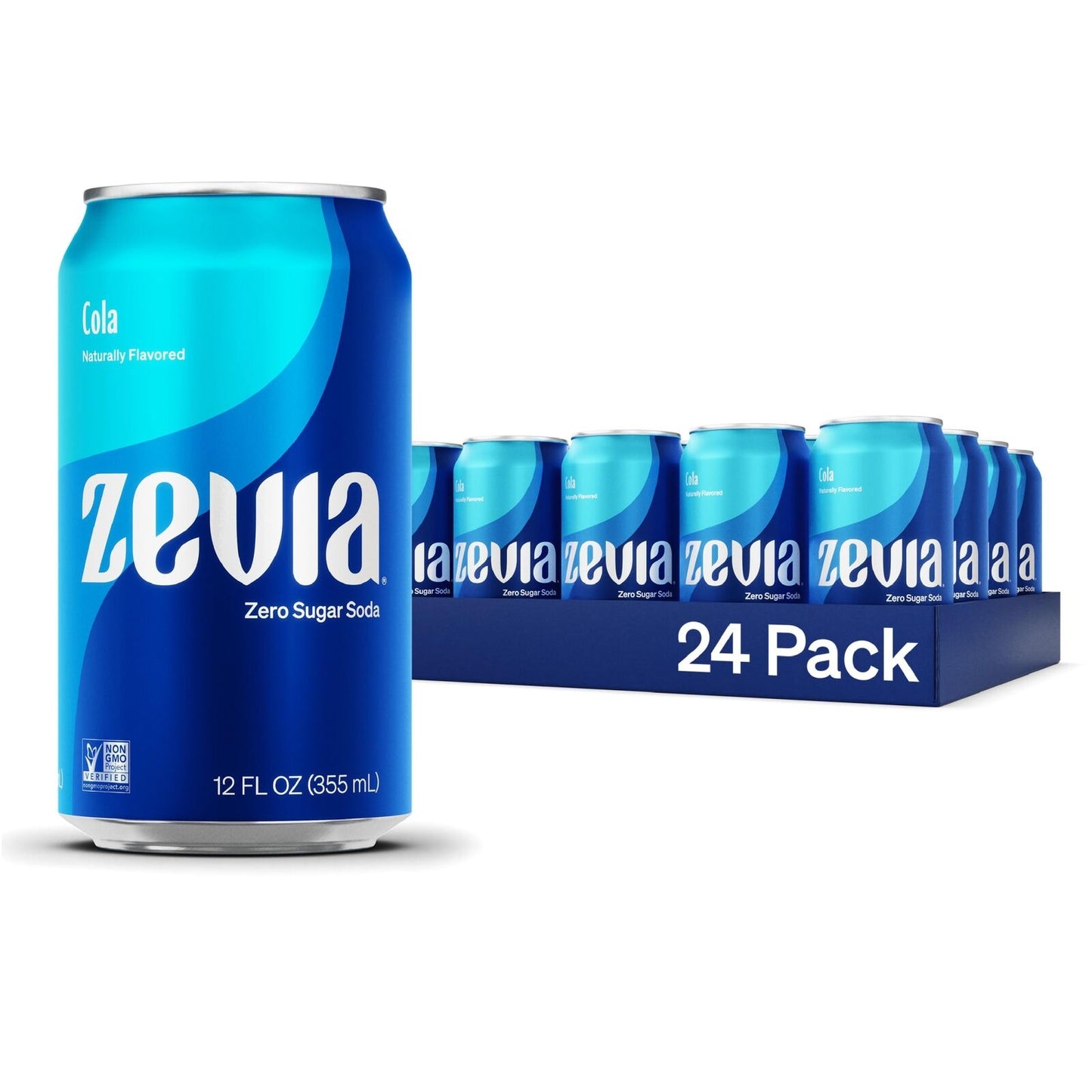 Zevia Zero Calorie Soda Cola, 12 Ounce Cans (Pack of 24)