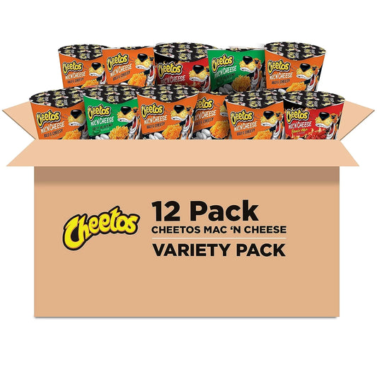 , 3 Flavor Variety Pack, Mac and Cheese, Macaroni & Cheese, 2 Oz Cups, 12 Count