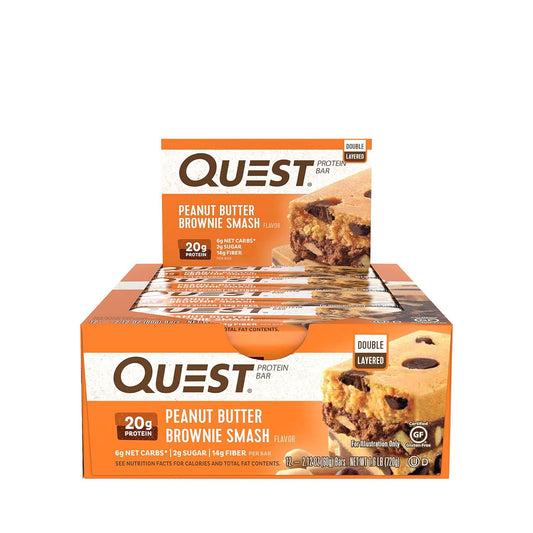 - High Protein, Low Carb, Gluten Free, Keto Friendly, Peanut Butter Brownie Smash, 12 Count