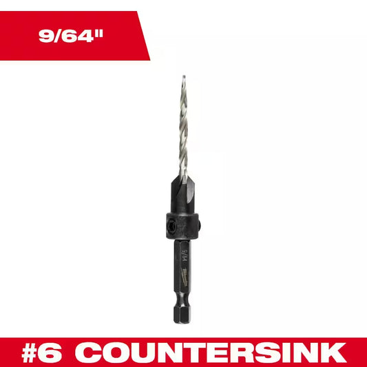 #6 Countersink 9/64 In. Wood Drill Bit