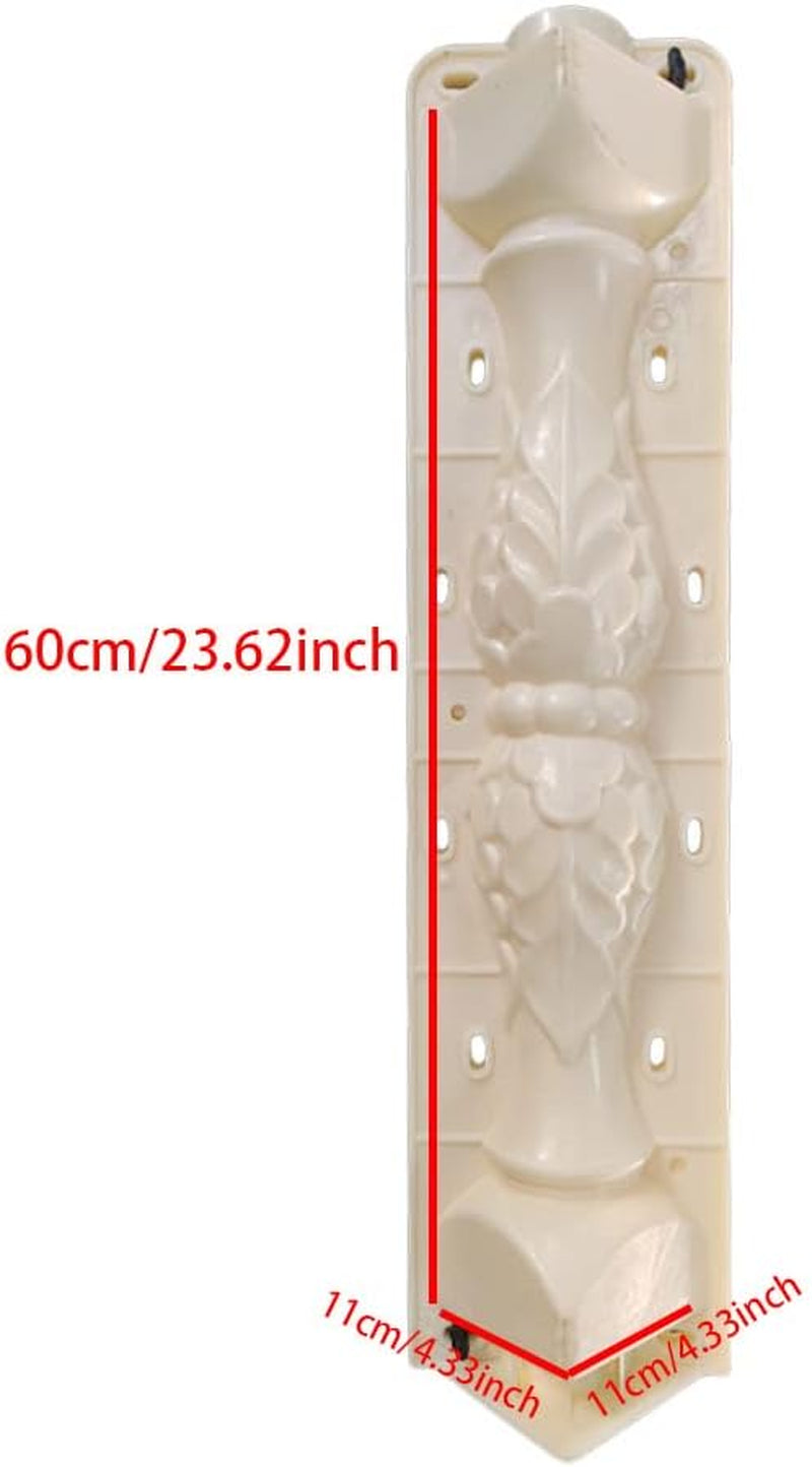 1Pairs Front Rear Moulds Balustrades Mold for Concrete Plaster Cement PVC Plastic Casting Garden Pool Park Railing Balustrade Fence Decoration Construction