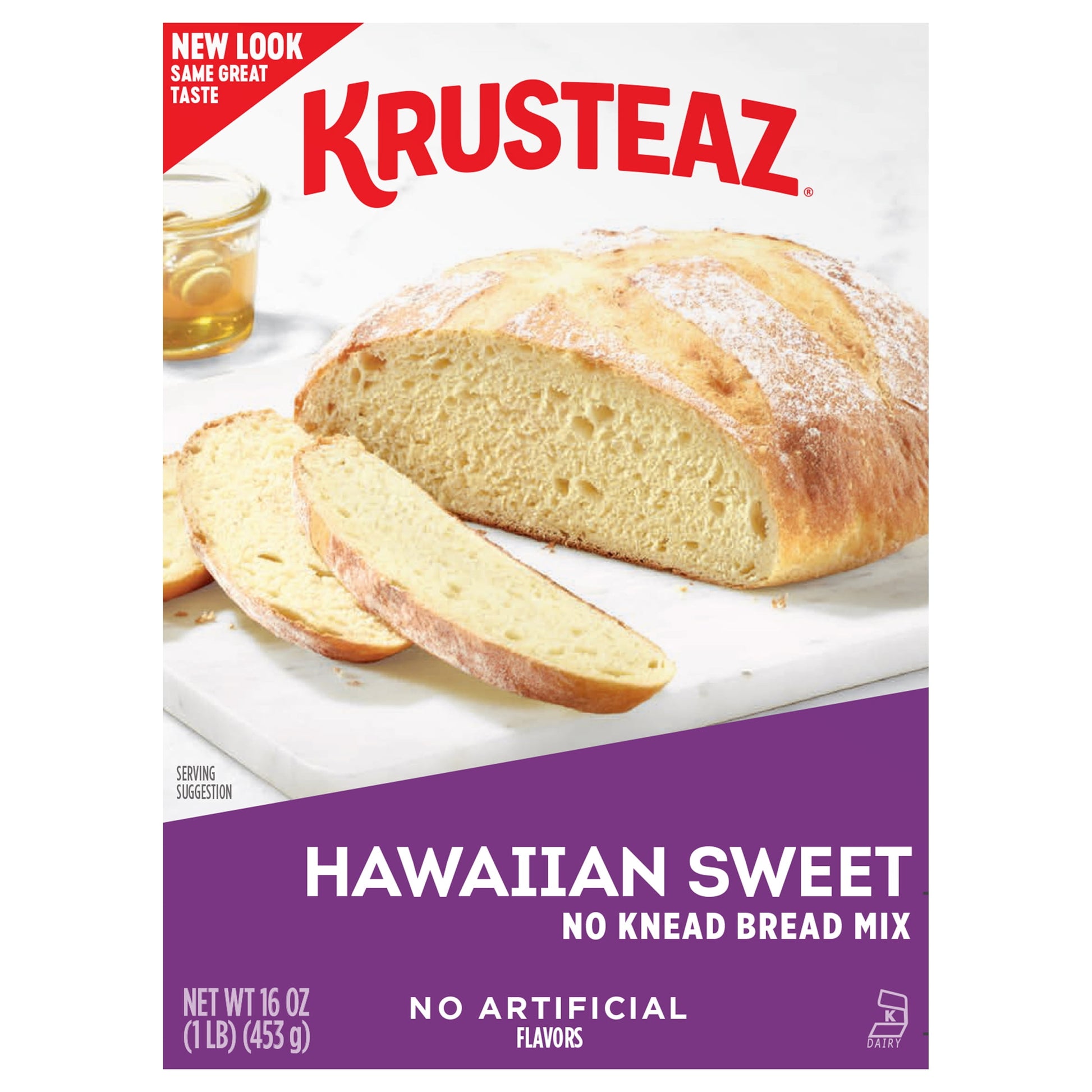 (4 Pack)  Hawaiian Sweet No Knead Bread Mix, 16 Oz Box