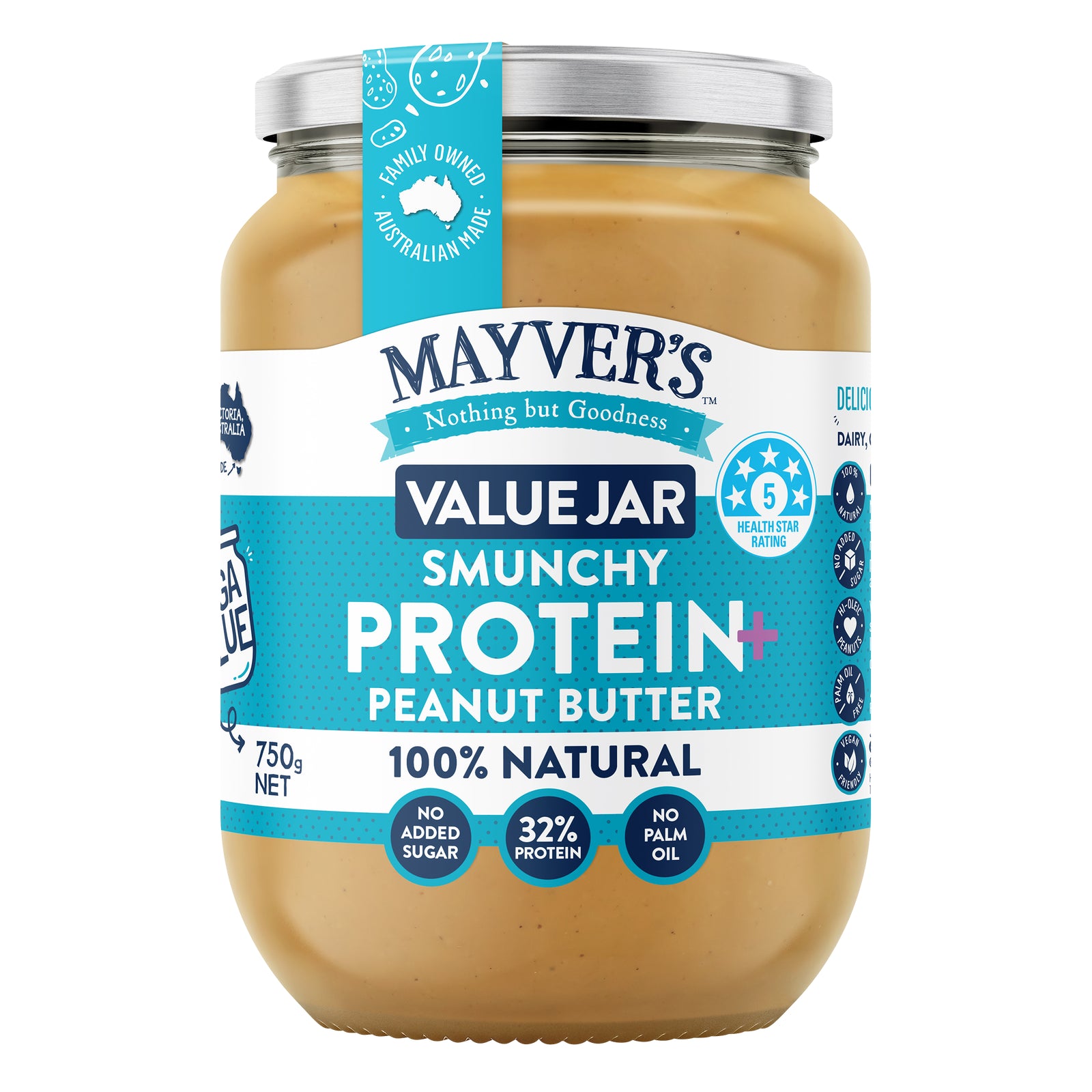 Mayver'S Peanut Butter Protein 750G(Pack of 6)