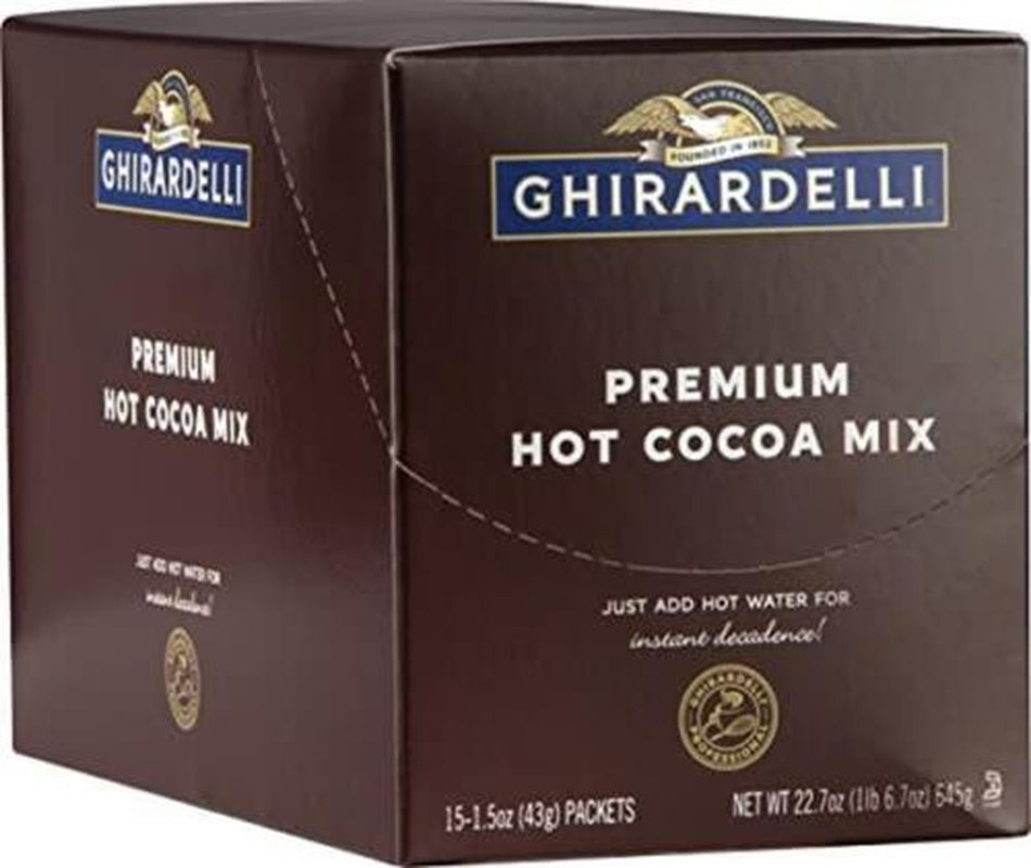 Ghirardelli Premium Hot Cocoa Envelopes, Rich Chocolate, 22.7 Ounce (Pack Of