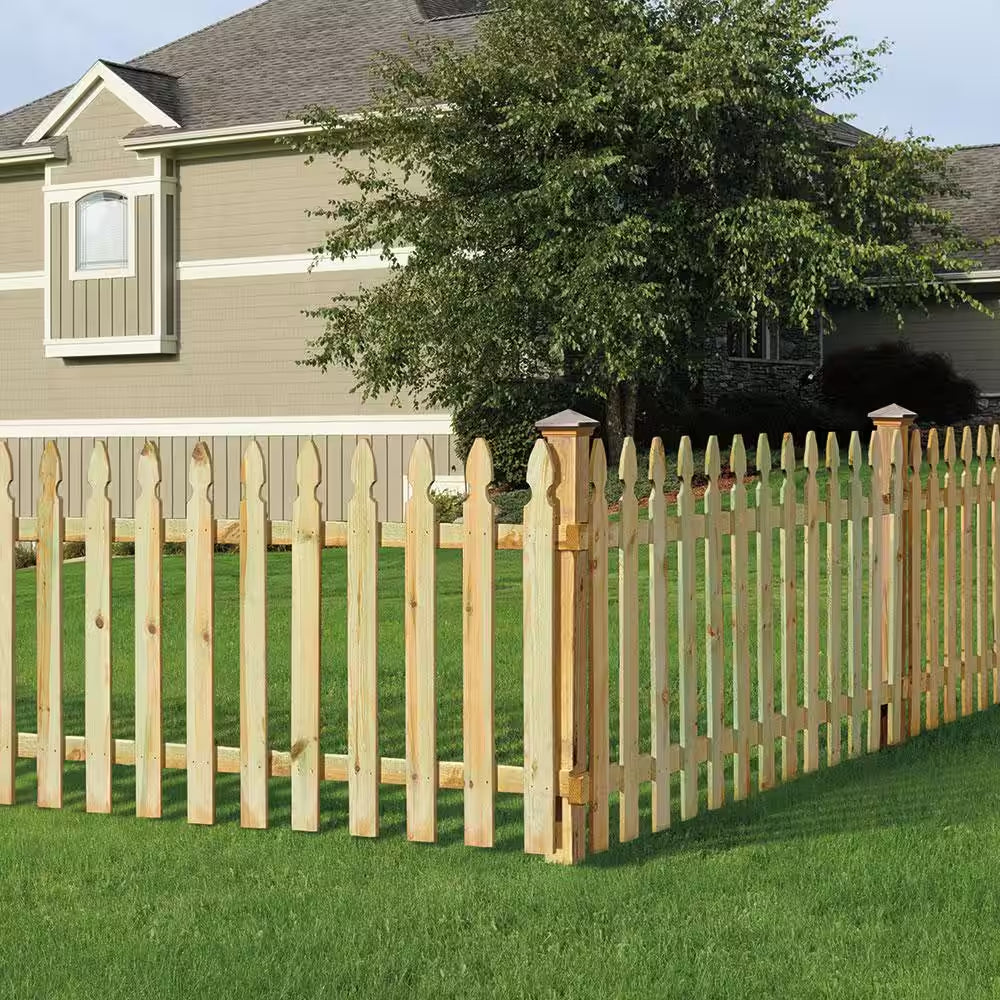 3/4 In. X 3-1/2 In. X 42 In. Pressure Treated Pine French Gothic Fence Pickets (6-Pack)