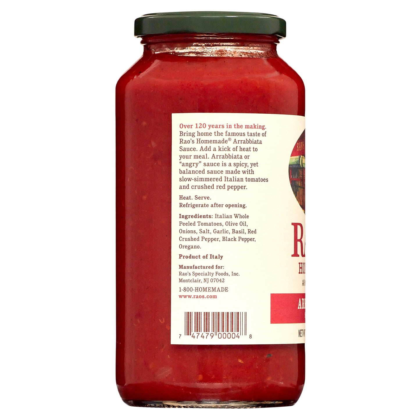 Spicy Arrabbiata Sauce, Keto Friendly, Low Carb, 24 Oz