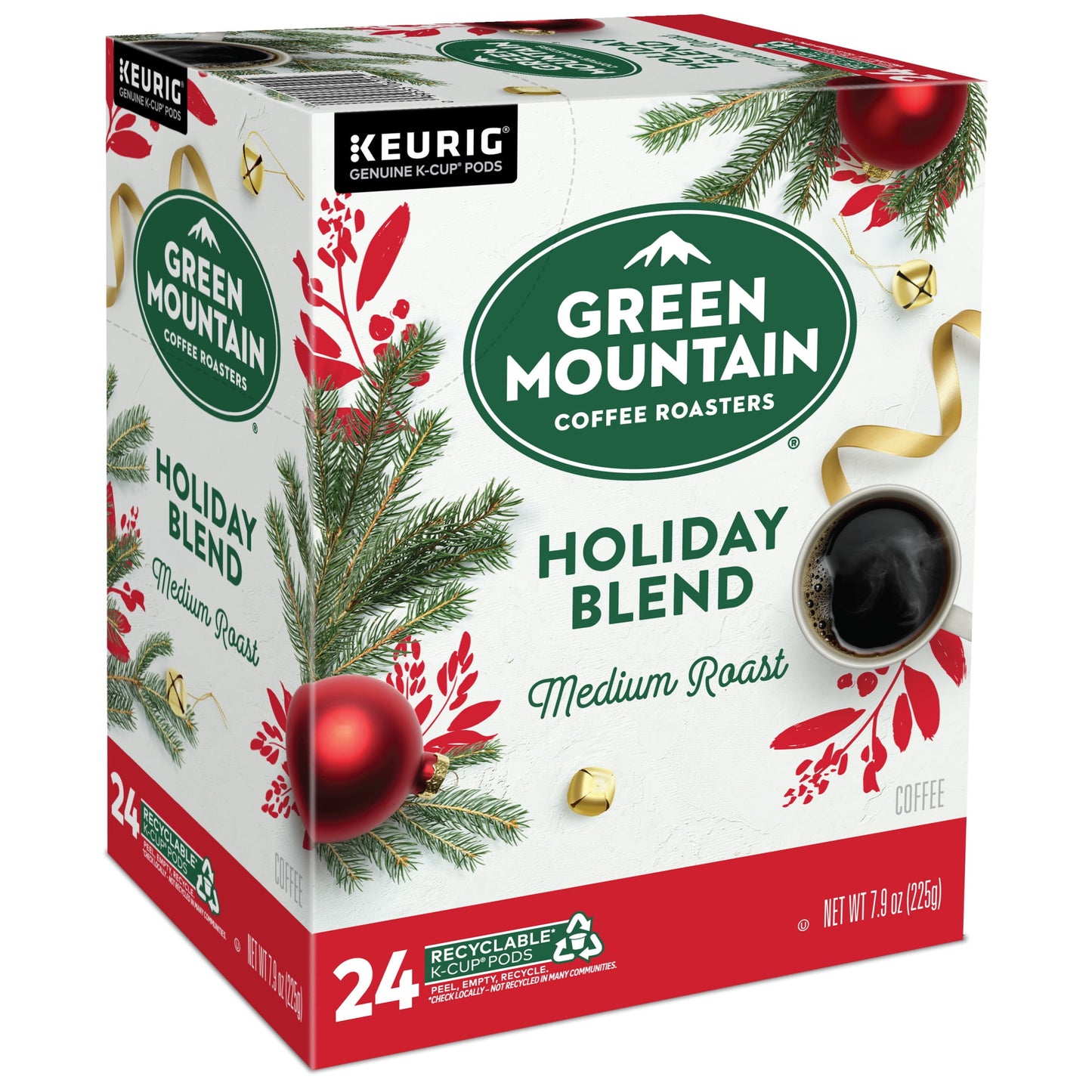 , Holiday Blend Medium Roast K-Cup Coffee Pods, 24 Count