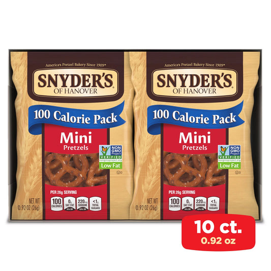 Mini Pretzels, 100 Calorie Individual Packs, Multipack 10 Ct