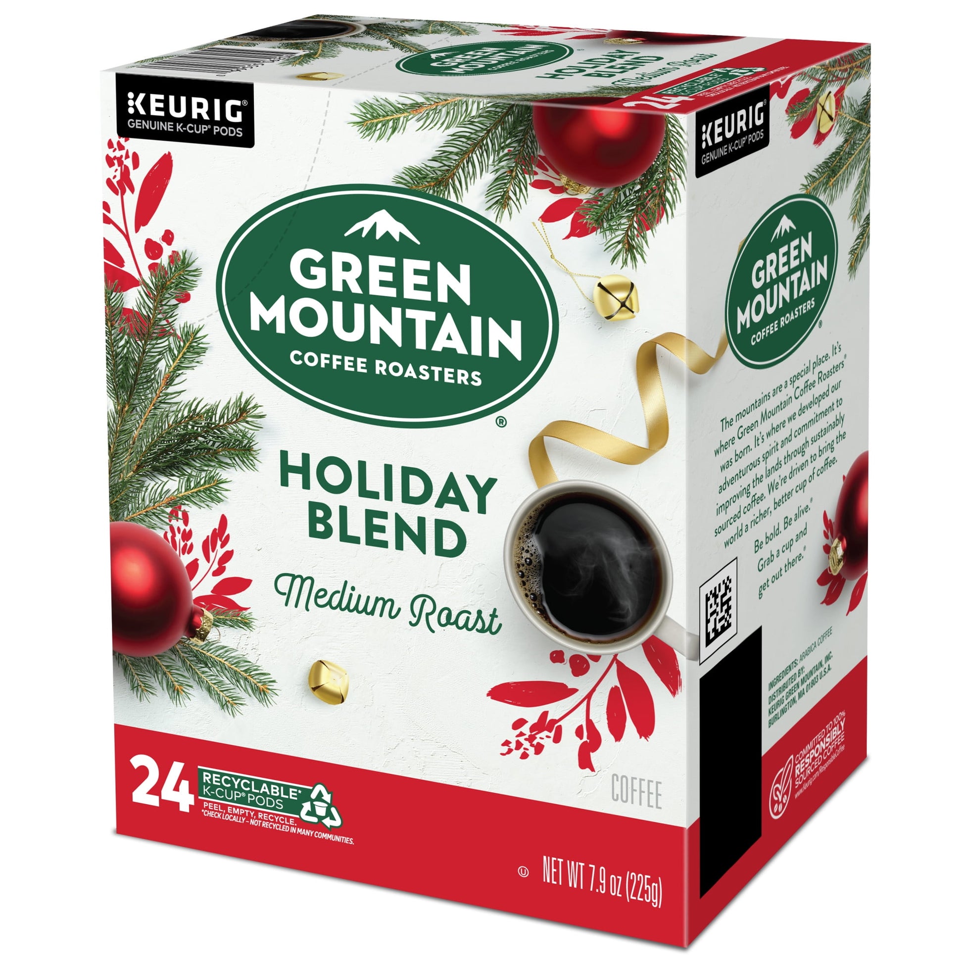 , Holiday Blend Medium Roast K-Cup Coffee Pods, 24 Count