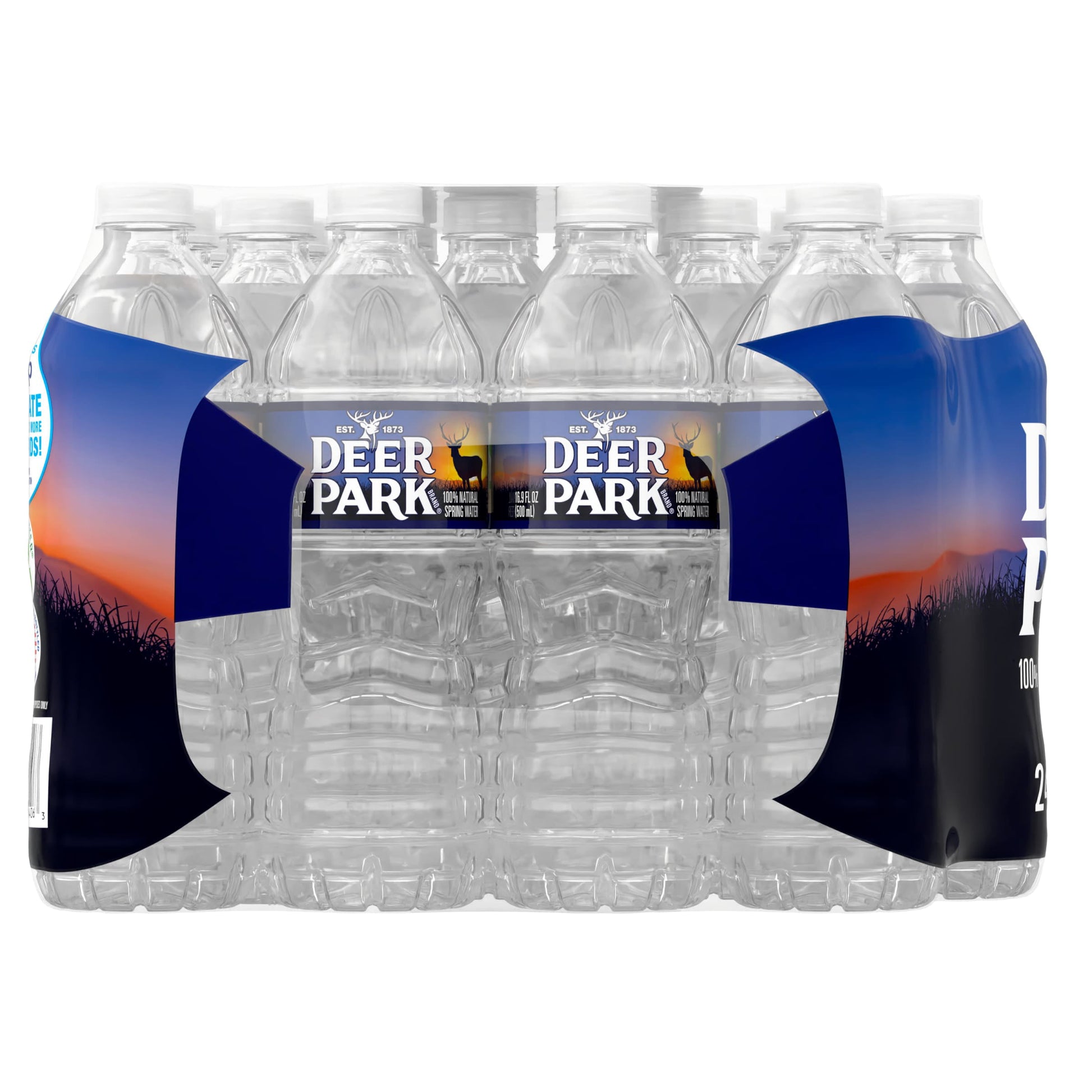 Brand 100% Natural Spring Water, 16.9-Ounce Plastic Bottles (Pack of 24)