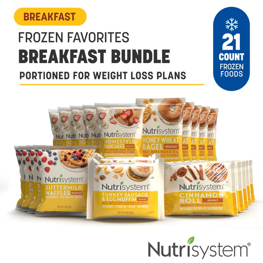 Frozen Breakfast Bundle: Support Your Weight Loss with Convenient Breakfasts, 21 Count (Regular)