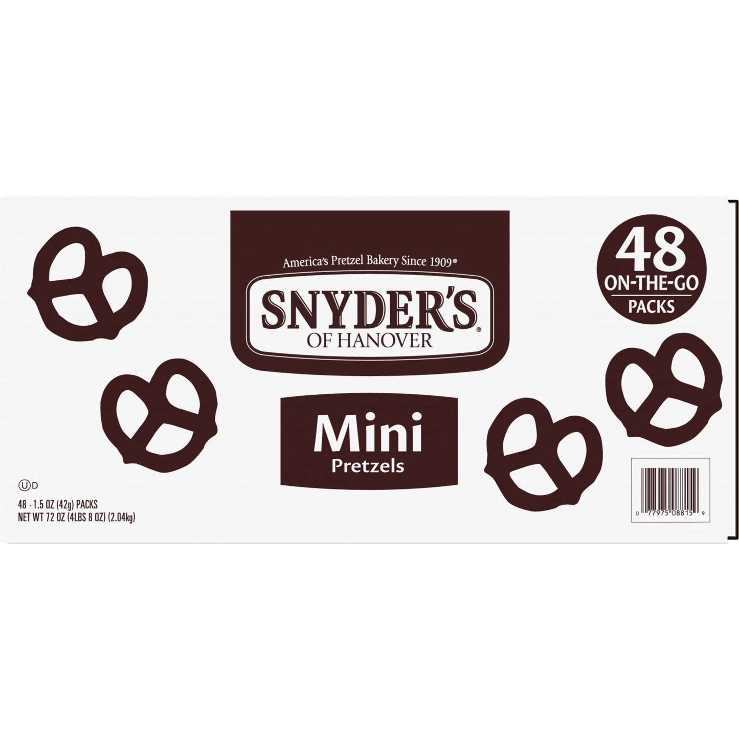 , Mini Pretzels, Individual Packs, 48 Ct