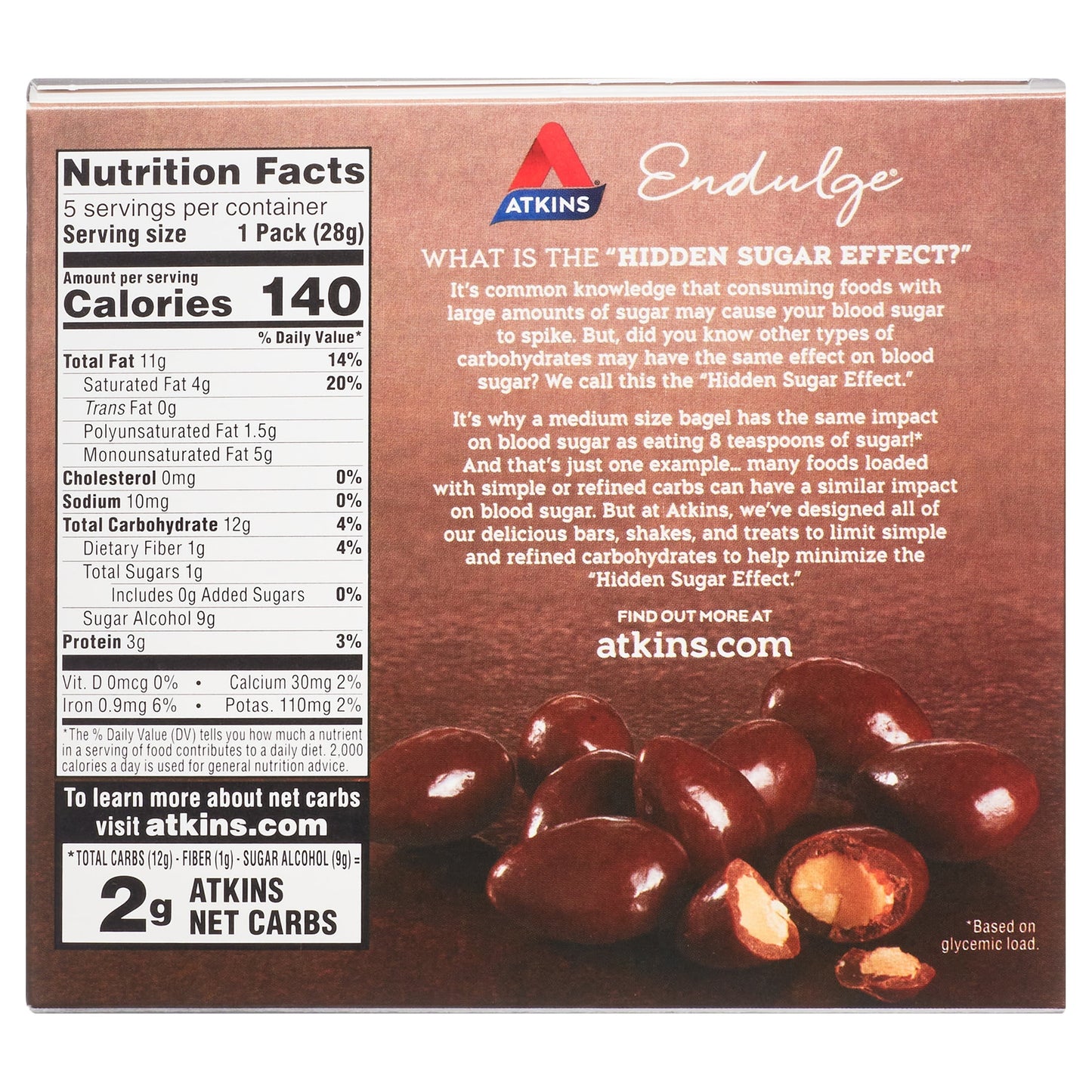 Endulge Treat, Chocolate Covered Almonds, Keto Friendly, 4/5Ct Boxes