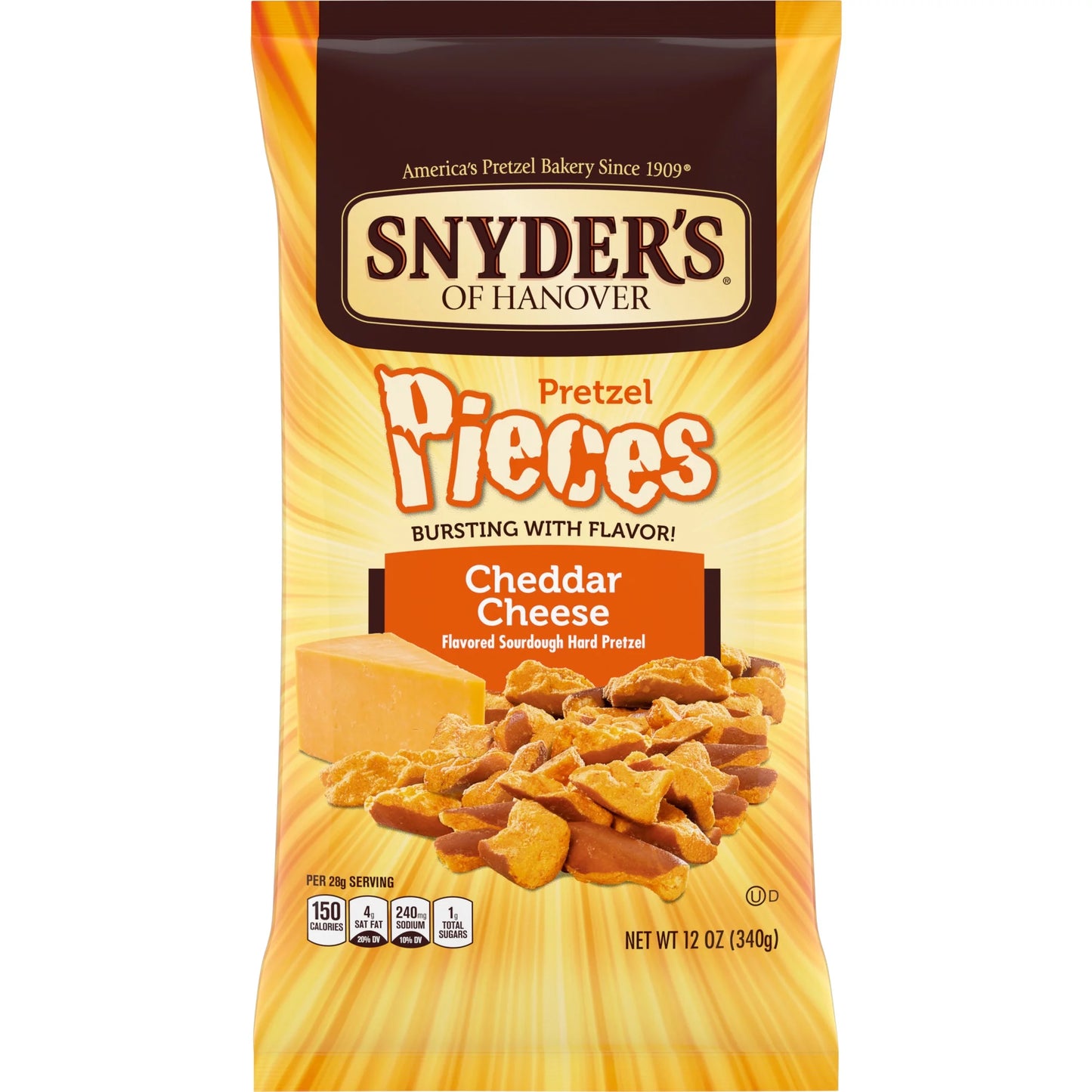 Pretzel Pieces, Cheddar Cheese, 12 Oz