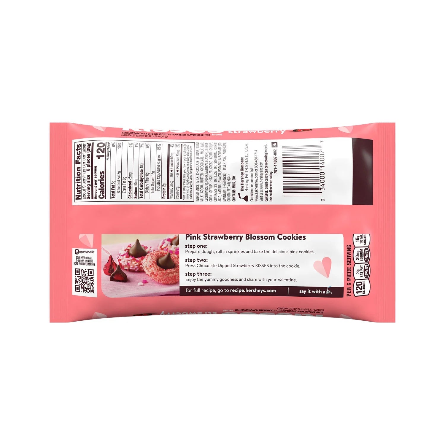 Kisses Chocolate Dipped Strawberry Valentine'S Day Candy, Bag 9 Oz